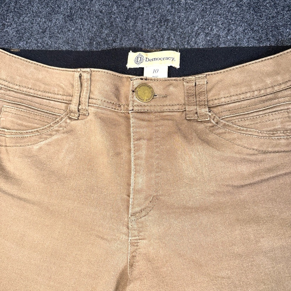 Democracy Ab Technology Women's Size 10 Brown Stretch‎ Straight Leg Pants